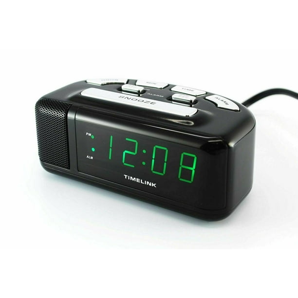 Digital Alarm Clock Black Timelink