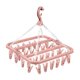 thumbnail image 1 of Perchero para ropa, colgador para calcetines, 32 perchas con Clips, cesta colgante multifunción para ropa interior, pinzas para sujetadores, lencería, Rosa, 1 of 9