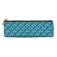 thumbnail image 2 of Goofa Seahorse Pattern Pencil Case Portable Stylish Triangle Pencil Pouch with Zipper Leather Cosmetic Pouch Bag Makeup Cosmetic Pencil Pouch, 2 of 9