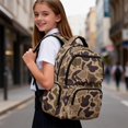 thumbnail image 3 of Yspwyqan Brown Duck Camo School Backpack for Kids Teens, 17 Inch 600D Polyester Lightweight Backpack Fits 15.6 Laptop, Multi-Pocket Bookbag for Elementary Middle High School Travel, 3 of 7