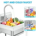 thumbnail image 5 of Utility Sink with Cold & Hot Water Faucet,Free Standing Sink,Freestanding Single Bowl Laundry Sink for Villa Laundry & Cleaning Area, 5 of 8