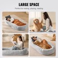 thumbnail image 6 of KFFKFF Human-Sized Pet Lounger, 67.7"x35"x9.8", Adult Pet Bed with Removable Faux Rabbit Fur, Egg Crate Foam, Pocket for Toys, Spacious Pet Sofa, Light Grey, 6 of 9