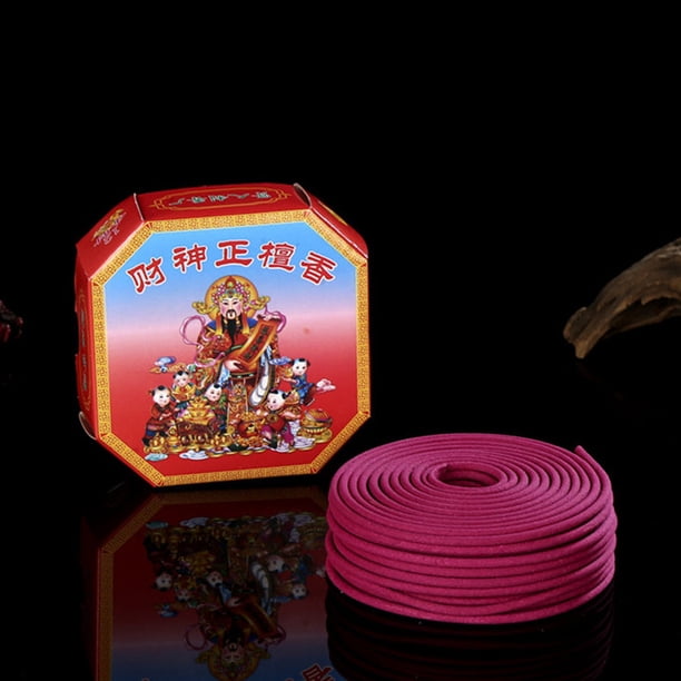 Xiao Hua Quemador de incienso en espiral, bobinas de incienso chinas naturales con diseño en espiral para una fragancia duradera, el dios de la riqueza.