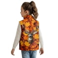thumbnail image 3 of Pzuqiu Camo Hunting Deer Kids Sleeveless Vests Casual Clothes for Girls 5-6 Soft Fashion Winter Lightweight Sleeveless Fleece Jacket with Pocket Warm Fall Outfits for Girls, 3 of 7