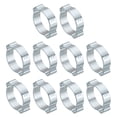 thumbnail image 1 of Unique Bargains 30 Pack 22-25mm Double Ear Hose Clamp, Galvanized Steel Crimp Rings, 1 of 6