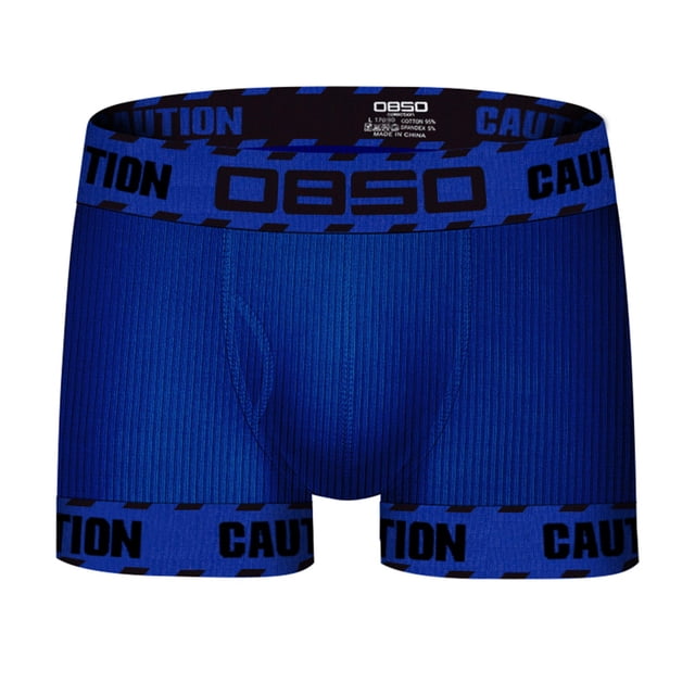 B91xZ Boxeurs pour Hommes en Coton Stretch Doux, Bleu m