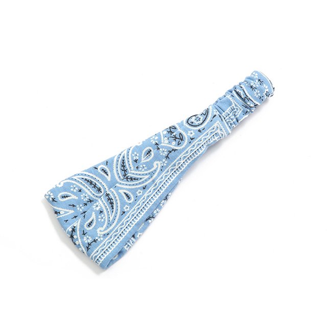 Jumpingount Headbands Printing Cross Fitness Non-slip Multipurpose Hair Adjustable Headscarf Yoga Knot Bandage Hairbands Accessories Type9 NO9
