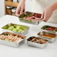 thumbnail image 3 of Stainless Steel Plate With Lid Food Grade Thickened Food Storage Containers Baking Dish For Oven Kitchen Cooking Tools S, 3 of 6