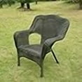 thumbnail image 3 of International Caravan Monaco Chaise de Patio en Résine Noire (Ensemble de 2), 3 of 4