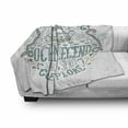 thumbnail image 3 of Explore Soft Flannel Fleece Throw Blanket, Vintage Nautical Design with Ocean Sailor Words and a Hand Drawn Ship, Cozy Plush for Indoor and Outdoor Use, 60" x 80", Multicolor, by Ambesonne, 3 of 6