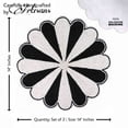 thumbnail image 5 of Big Top Bead Embroidered PlacematColor: Black &  WhiteSize: 14" RoundSet of 2, 5 of 5