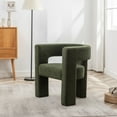 thumbnail image 4 of KINWELL  28" Wide Boucle Upholstered Square Armchair Green, 4 of 5