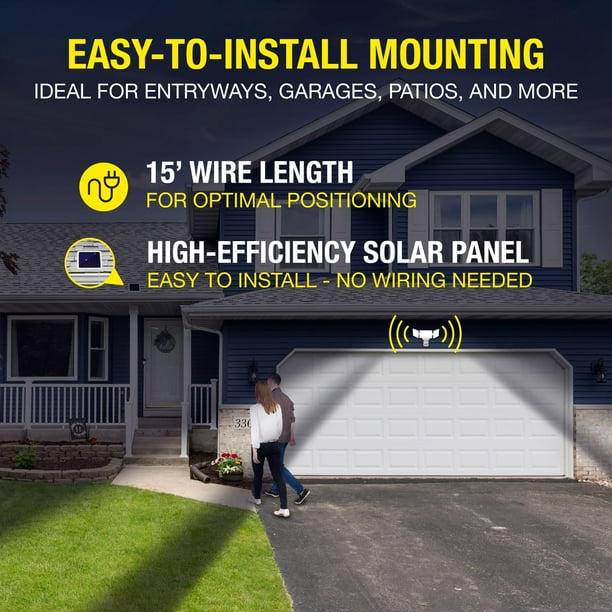 Hyper Tough Solar Three Head LED Motion Sensing Security Flood