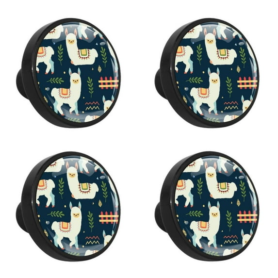 4 Pcs Alpaca Knobs for Kitchen Cabinet Cupboard Dresser Bookcase Drawer Pulls Handles Round Home Decor