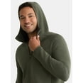 thumbnail image 4 of Athletic Works Men's and Big & Tall Fusion Double Knit Full Zip Hooded Sweatshirt Jacket, Sizes S-5XL, 4 of 5