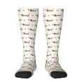 thumbnail image 2 of Picia Women Crew Soft Moisture-wicking Socks Dachshund Dog Puppy Pattern Design Cotton Socks, One Size fit All, 2 of 9