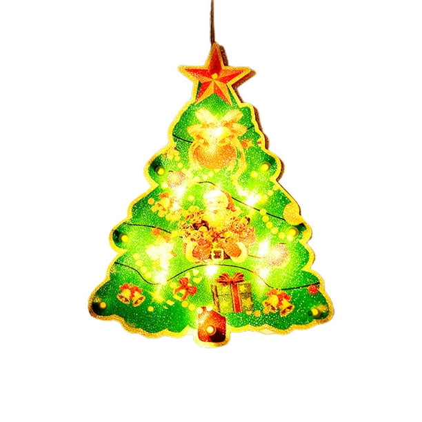 Decoraciones de Ventana de Navidad,Luces Colgantes de Navidad para Pegatinas de Ventana,Luces Decorativas para Ventana Y Puerta de Tienda,Luces de Navidad para Árbol,,