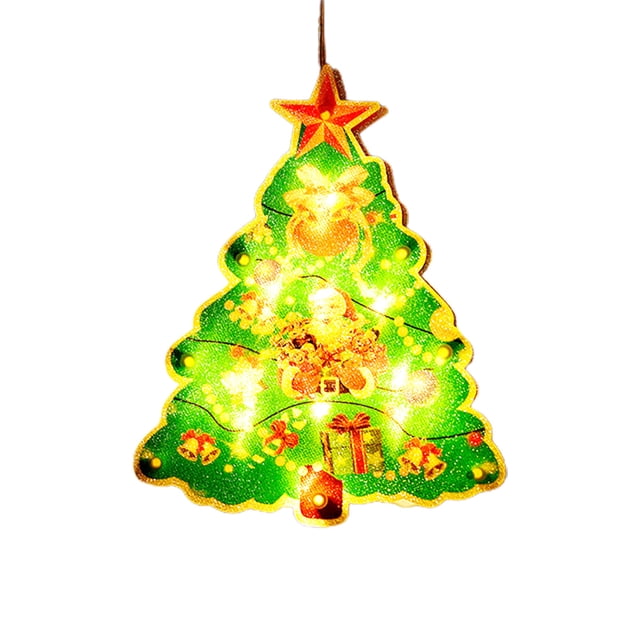 E Christmas Window Lights For Holiday Decor 1Pc With Led Suction Cup Design For Easy Installation On Windows Battery Not Included Size Not Specified Total Weight 0.27 Pounds