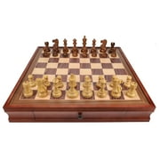 WE Games English Chess Set with Pullout Storage Drawers - 19 inch