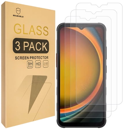 Mr.Shield Screen Protector Compatible with Samsung Galaxy Xcover7 / Galaxy Xcover 7 5G [Tempered Glass] [3-PACK] [Japan Glass with 9H Hardness]
