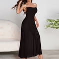 thumbnail image 2 of Tnhcen Women's Strappy Nightgown with Metal Chain Shoulder Straps, 100% Polyester Sheer Mesh Loose Long Maxi Sleep Dress for Sleeping & Casual Wear (S - L), 2 of 7