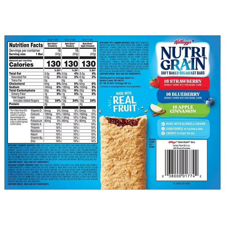 Kellogg Nutri Grain Bars 48 Ct