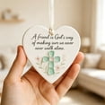 thumbnail image 5 of Dalxymotic Christmas Heart Ornament, Sea Glass Heart Ornament, Friendship Heart Hanging Decor, Gift Keepsake, Christmas Tree Window Hanging Ornament for Home, Tree, Window, Mantel, 5 of 6
