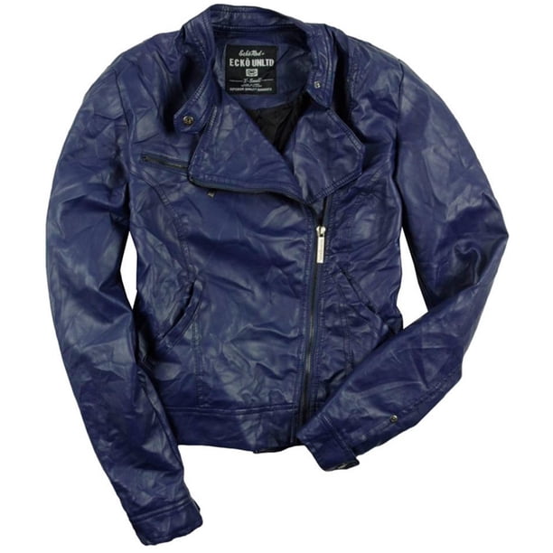 Chaqueta de motociclista Ecko Unltd. Jkt para mujer azul extragrande