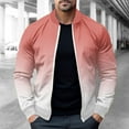 thumbnail image 2 of WREESH Fashion Jacket Pullover Sweater Stand Collar Elastic Solid Color Half Sweater for Men Stand-Up Collar Sweater Hot Pink, 2 of 5