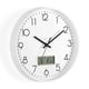 thumbnail image 1 of Reloj de Pared de 12", Esfera Grande con Pantalla LCD para Calendario Permanente, Blanco, 1 of 5