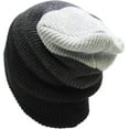 thumbnail image 4 of Tri-Tone Slouch Beanie Snug Baggy Fit Skull Cap Winter Hat Ski, 4 of 6