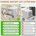 thumbnail image 5 of Enclosed Stainless Steel Cat Litter Boxes,Large Foldable Litter Box with Lid,Hooded Covered Stainless Steel Cat Litter Box,Easy Cleaning,No Urine Leakage,Deeper Pan, 5 of 7