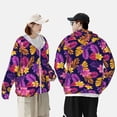 thumbnail image 6 of Sigee Purple Flower Print UPF50+ Men's Sun Protection Hoodie Shirt SPF UV Shirt Long Sleeve Fishing Outdoor Lightweight, S-3XL, 6 of 9