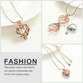thumbnail image 3 of Cremation Jewelry Heart Urn Necklaces for Ashes for Women Flower Memorial Mini Keepsake Ashes Hollow Pendant Ashes Holder, 3 of 6