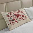 thumbnail image 2 of Ambesonne Rustic Knitted Quilt Pillowcover, Reddish Tone Wonder of Woods, 30"x20", Ruby Champagne, 2 of 2