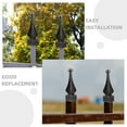 thumbnail image 4 of HEANUJJ 2Pcs Metal Fence Post Finials Black Gate Finial Fence Decoration Accessory for Outdoor Use, 4 of 8