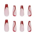 thumbnail image 2 of Fofosbeauty 24pcs Press on False Nail Tips Long Coffin Full Cover Fake Nails, Coffin Pop Art Red Wave, 2 of 8