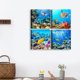 thumbnail image 3 of Cuadros Decorativos 4 paneles de pintura al óleo de la vida marina por números lienzo cuadro de bricolaje arte de pared pintado a mano JShteea Nuevos Originales, 3 of 8