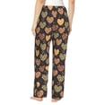 thumbnail image 3 of Uemuo Heart Pattern Women's Wide Leg Palazzo Lounge Pants with Pockets Light Weight Loose Comfy Casual Pajama Pants-Medium, 3 of 9