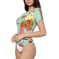 thumbnail image 7 of Saiise Sanrio Ay Women's Bodysuits Crew Neck Round Neck Short Sleeves Slim Fit Casual Basic Extender Bodysuit Daily Jumpsuit T Shirts, 7 of 7