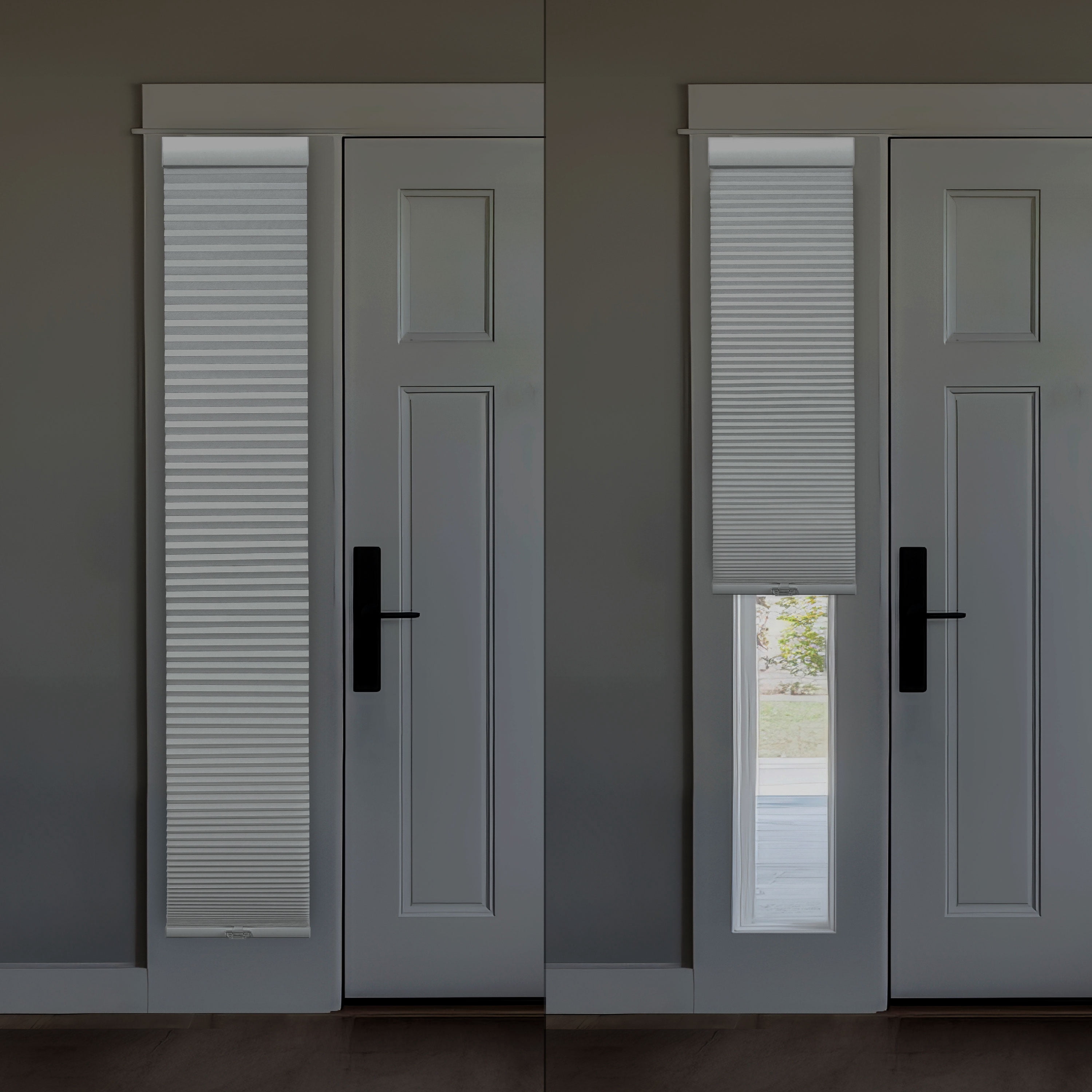 Regal Living Cordless 1.5" Blackout Cellular Sidelight Shade, White - 11.25 in. W x 72 in. L