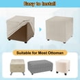 thumbnail image 4 of Stretch Ottoman Cover Rectangular Fit Length 33"-40", Medium, Beige, 4 of 6