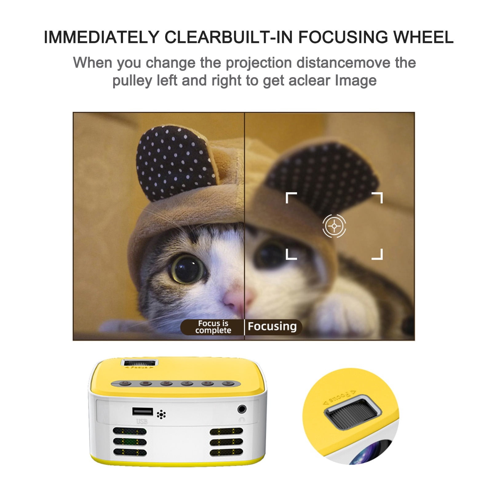 Nkmbld 4K Projector with WiFi and Bluetooth, Portable Small Movie Projector, Compatible with iOS/Android/Windows/TV Stick/Box/Usb/HDMI for Home Entertainment