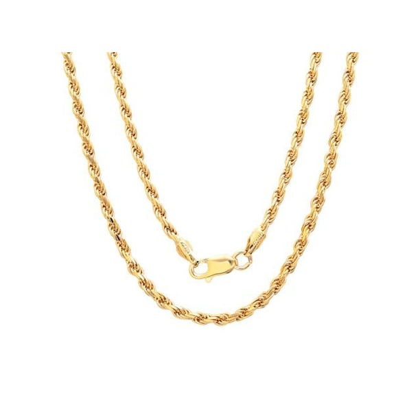 14K Gold Filled Solid Rope Necklace 20"