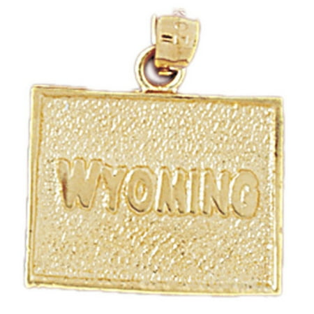 14K Yellow Gold Wyoming Pendant - 20 mm