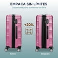 thumbnail image 4 of Set 2 Maletas Sun Coast Dubai Oro Rosa 24" y 28" con Ruedas 360° Resistentes, 4 of 7