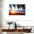 thumbnail image 3 of Elephant Stock Summer Golden Coast Wall Art - Horizontal Canvas Wall Art - Living Room Wall Decor - Beach Canvas - Beige And Brown Decor - 30" x 20", 3 of 8