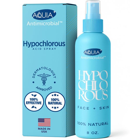 Spray de ácido hipocloroso Aquia 240 ml para rostro, piel, acné y eccema