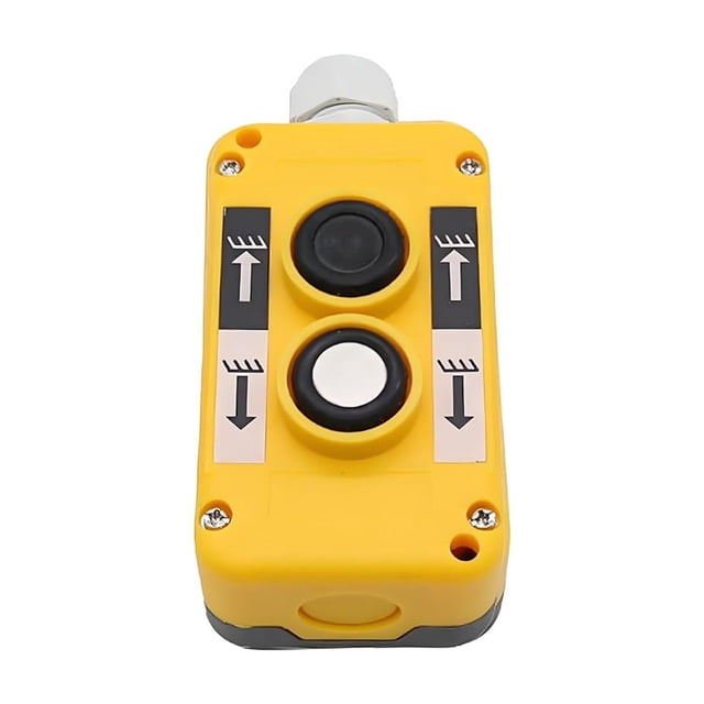 HUGFEGWE Rainproof Electric Hoist Crane Pushbutton Switches COP Industrial Up Down Driving Push Button Switch Control 2 Button CJB91-100884