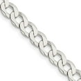 thumbnail image 2 of Diamond2Deal Mother's Day Gift 925 Sterling Silver 6.8mm Flat Curb Chain Necklace for Women 24", 2 of 6